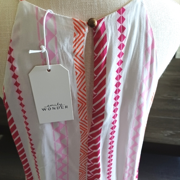 Emily Wonder Sleeveless Geometric Print Summer Sheath Dress - Picture 7 of 12